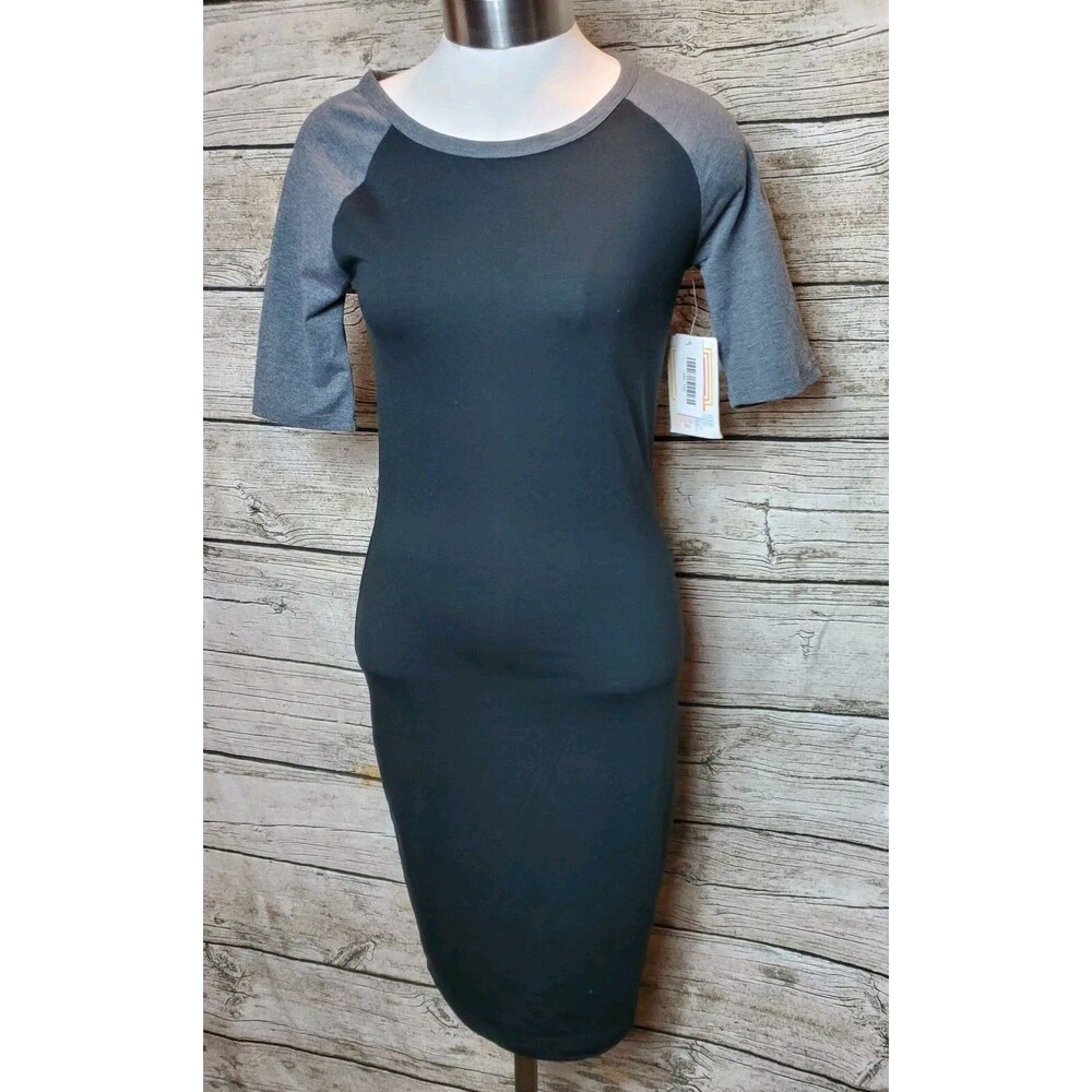 Lularoe Julia Size XXS Black And Gray Dress